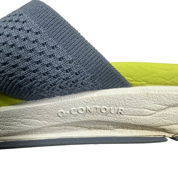 Ryka Womens Re-Zorb Lite Cushion Gray & Lime Slide Sandals Size 8M - Picture 5 of 8